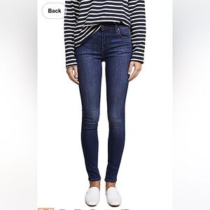 J Brand High Rise Maria Favorite Stretch Skinny Jeans in Dark Wash Fleeting 27